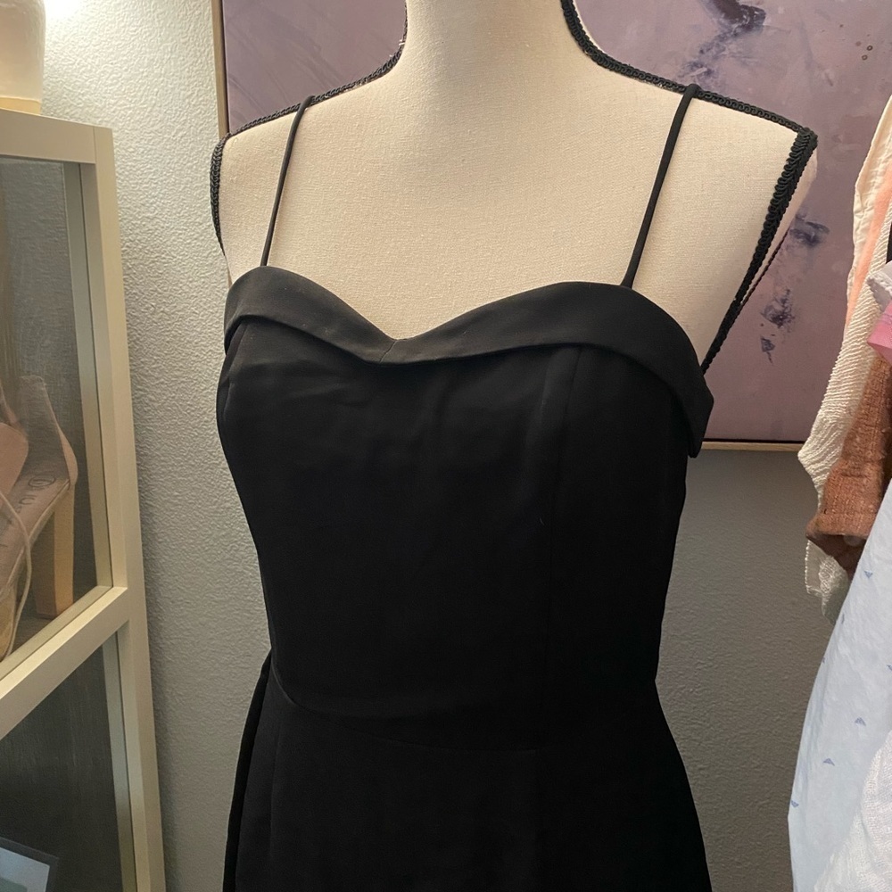 Charles Henry Black Satin Dress - Picture 5 of 9